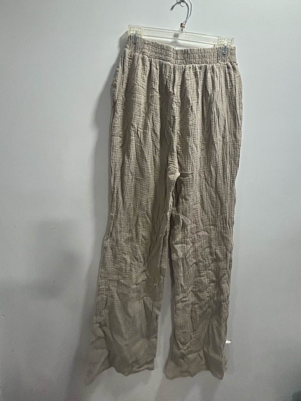 Drawstring Linen-Blend Pants - Picture 3 of 3